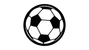 Beyaz arka planda Vektör Futbol topu. Avrupa futbol logosu. Futbol tasarımı. Vektör illüstrasyonu.