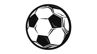 Beyaz arka planda Vektör Futbol topu. Avrupa futbol logosu. Futbol tasarımı. Vektör illüstrasyonu.