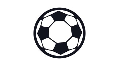 Beyaz arka planda Vektör Futbol topu. Avrupa futbol logosu. Futbol tasarımı. Vektör illüstrasyonu.