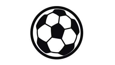 Beyaz arka planda Vektör Futbol topu. Avrupa futbol logosu. Futbol tasarımı. Vektör illüstrasyonu.