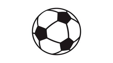 Beyaz arka planda Vektör Futbol topu. Avrupa futbol logosu. Futbol tasarımı. Vektör illüstrasyonu.