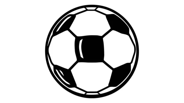 Ballon Football Vectoriel Sur Fond Blanc Logo Football Européen Conception — Image vectorielle