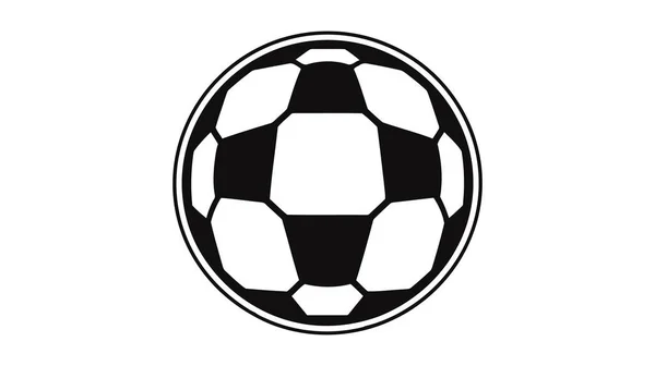 Pallone Calcio Vettoriale Sfondo Bianco Logo Calcistico Europeo Progettazione Palla — Vettoriale Stock