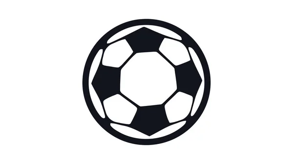Vector Bola Futebol Fundo Branco Logotipo Futebol Europeu Design Bola — Vetor de Stock