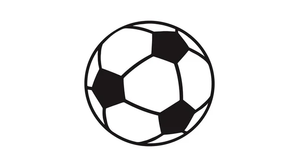 Vector Balón Fútbol Sobre Fondo Blanco Logo Fútbol Europeo Diseño — Archivo Imágenes Vectoriales