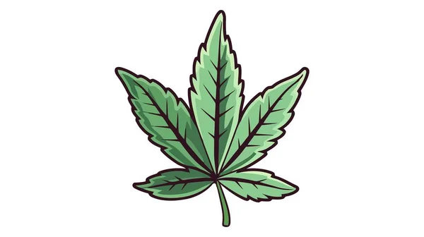 Cannabis Blad Pictogram Symbool Teken Vector Marihuana Icoon Witte Achtergrond — Stockvector