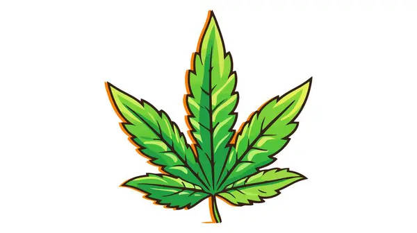 Simbol Ikon Daun Cannabis Ikon Vektor Mariyuana Pada Latar Belakang - Stok Vektor