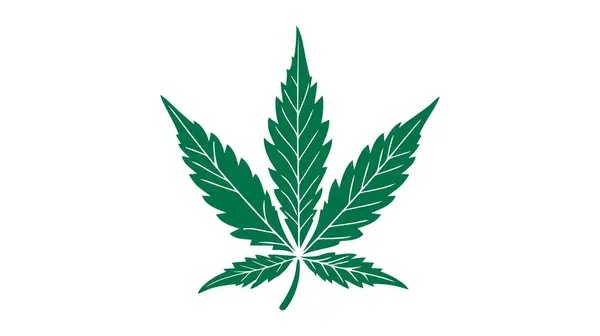Σύμβολο Φύλλο Κάνναβης Σύμβολο Εικονίδιο Διανυσματικής Μαριχουάνας Λευκό Φόντο — Διανυσματικό Αρχείο