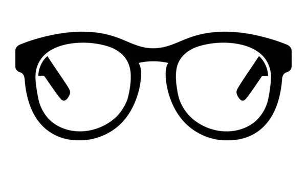 Beyaz arkaplanda izole edilmiş gözlük simgesi vektör illüstrasyonu.