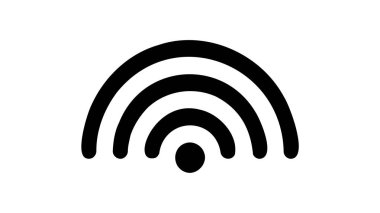 WIFI simge vektörü, kablosuz internet işareti beyaz arkaplan, düz biçim, vektör illüstrasyonu izole.