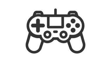 Asgari Oyun Sembolü - Akıcı Modern Oyunlar - Kablosuz Denetleyici Simgesi - Vektör.