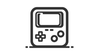 Taşınabilir oyun oyuncusu. Eski taşınabilir konsol oyunları. 90 'ların Retro oyunları aygıtı.