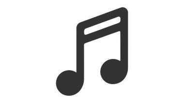 Vektör Müzik Notası - Beyaz arkaplanda vektör simgesi.