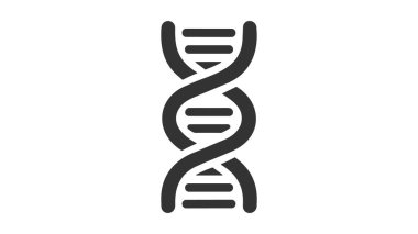 Beyaz arka plan üzerinde izole DNA'sı simgesi.