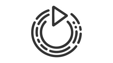 Simge vektörünü yeniden yükle. Beyaz arkaplanda döndürme simgesi.