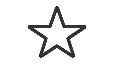 Beyaz arka planda yalıtılmış yıldız vektör simgesi.