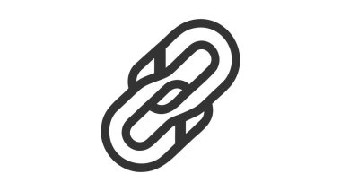 Beyaz arkaplan üzerindeki bağlantı ana hatları simgesi - Vektör simgesi.