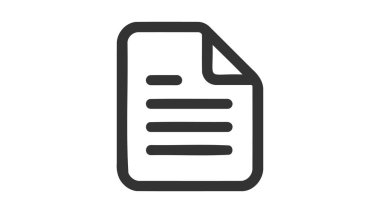 Beyaz arkaplanda belge vektörü simgesi izole edildi. Web ve uygulama için dosya kopyalama simgesi.