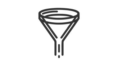 Arka planda modaya uygun düz biçimli filtre simgesi izole edildi. Web sitesi tasarım filtre simgesi logosu, uygulaması, UI için simge simgesi filtresi. Filtre simgesi Vektör illüstrasyonu, EPS10.