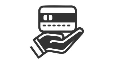 Ödeme sembolü, logo illüstrasyonu. Düzenlenebilir felç. Piksel mükemmel vektör grafikleri.