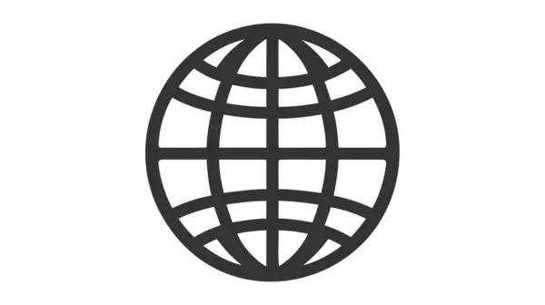 Beyaz arkaplanda internet, dünya sembolü vektör illüstrasyonuna gidin.