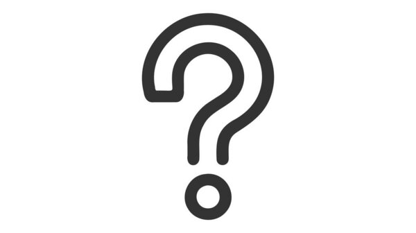 Question mark sign in a speech bubble vector icon on white background.