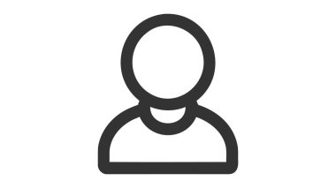 Kişi simgesi. Vektör illüstrasyonu beyaz arkaplanda izole edildi.