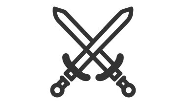 Çapraz kılıç simgesi, hanedan silah işareti.