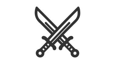 Çapraz kılıç simgesi, hanedan silah işareti.