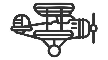 Düzlem simgesi vektörü, katı illüstrasyon, beyaz üzerine izole edilmiş resim.