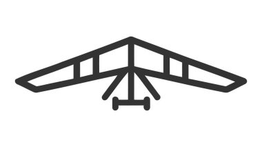 Bir planörün siyah vektör çizimi.