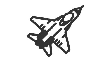 Beyaz arkaplanda Savaşçı Jet Vektör Simgesi.