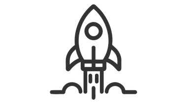 Başlangıç simgesi. Basit element çizimi. Startup koleksiyonundan başlangıç sembolü tasarımı. Web ve mobil için kullanılabilir.