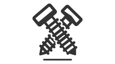 Beyaz arkaplanda izole edilmiş simge.