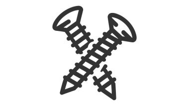 Beyaz arkaplanda izole edilmiş simge.