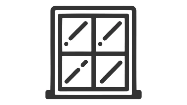 Pencere simgesi. Doğrusal biçimdeki vektör yaratıcı sembol.