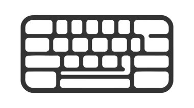 Klavye vektör simgesi. Klavye doğrusal işareti. EPS 10.