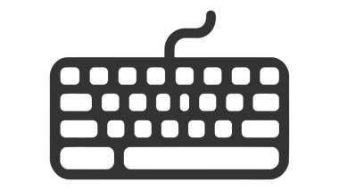 Klavye vektör simgesi. Klavye doğrusal işareti. EPS 10.