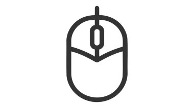 Beyaz arkaplanda fare simgesi çizimi şablonu.