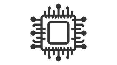 Devre simgesi vektör illüstrasyon logo şablonu birçok amaç için. Beyaz arkaplanda izole.