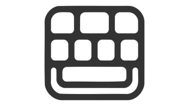 Klavye vektör simgesi. Klavye doğrusal işareti. EPS 10.