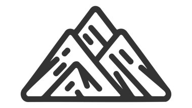 Dağ simgesini illüstrasyon izole vektör işareti simgesi.