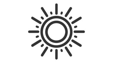 Parlaklık Simgesi, Yoğunluk Vektör Sanat İllüstrasyonunu Ayarlama.