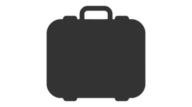 Bagaj, Bagaj satırı simgesi, Anahat vektör işareti üzerinde beyaz izole doğrusal stil piktogram. Sembol, logo illüstrasyon. Düzenlenebilir inme. Piksel mükemmel grafikler