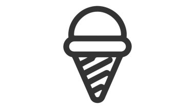 Dondurma simgesi. Beyaz arkaplanda vektör illüstrasyonu.