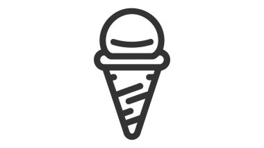 Dondurma simgesi. Beyaz arkaplanda vektör illüstrasyonu.