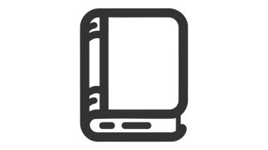 Kitap ikonu. beyaz arkaplanda imza tasarımı.