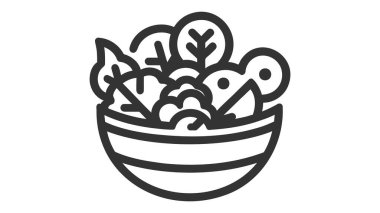 Sebze Salatası Sembol Simgesi Simgesi.