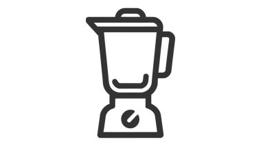 Elektrik karıştırıcı simgesi vektör illüstrasyon logo şablonu birçok amaç için. Beyaz arkaplanda izole.