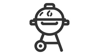 Açık hava ızgara vektör resimleme beyaz arkaplan izole.